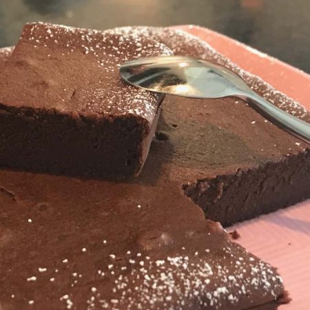 Fondant au chocolat à la compote de pommes